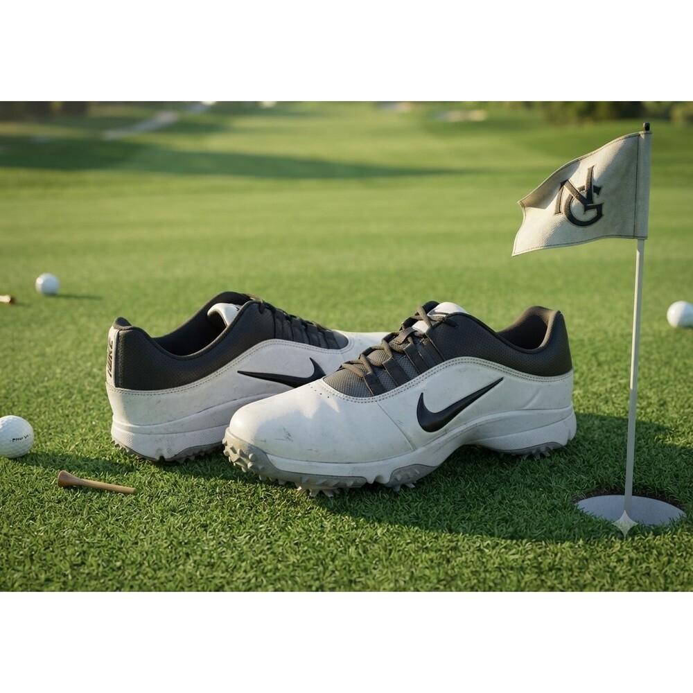 Nike Air Zoom Rival 5 Men’s Golf Shoes Size 13 White Black Spiked #878957‑100 - Picture 1 of 12